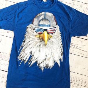 Medium patriotic Eagle with glasses tee